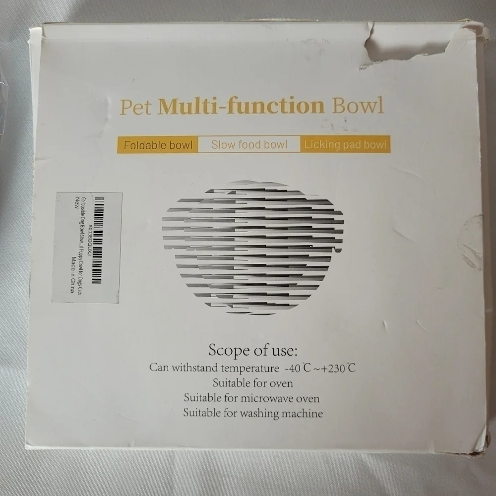 Foldable Licking Slow Food Bowl, Multi-Functional Slow Feeder Bowl